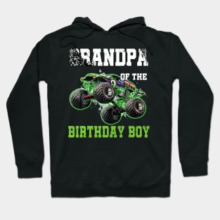 Grandpa Of The Birthday Boy Monster Truck Car Party Outfit Hoodie